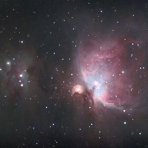 Erstes Autoguiding am Orion (M42) mit neuen Farben