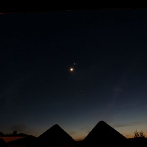 Mond, Venus und Jupiter