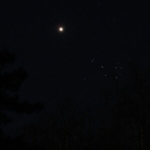 Venus mit Plejaden gestern Abend
