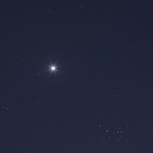 Plejaden/Venus - 149sec. mit stehender Kamera!