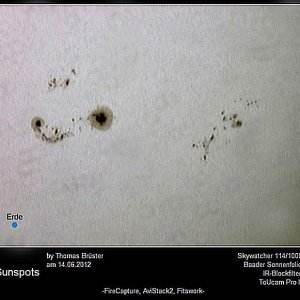Sonnenflecken von gestern - Nachbearbeitet