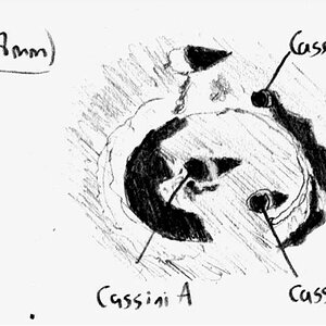 Zeichnung: Krater Cassini mit MAK 127/1500