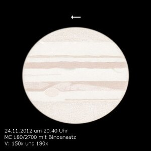 Jupiterzeichnung vom 24.11.2012