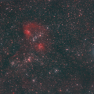 Flaming Star Nebel, IC405 , 410, M38