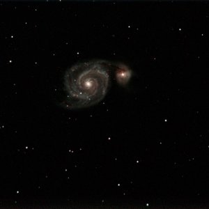 M51 Galaxy aus dem lichtverseuchten Ruhrgebiet