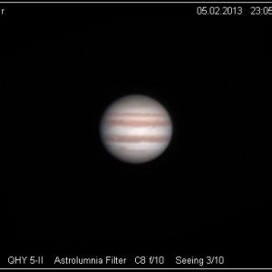 Jupiter bei schlechtem Seeing, ein erster Test.