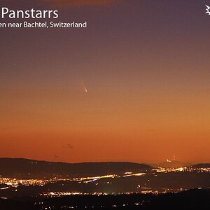 Panstarrs mit schönem Abendrot