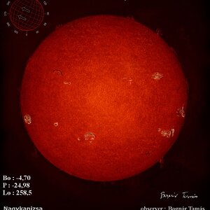 H-alpha Sonne am 25.04.2013.