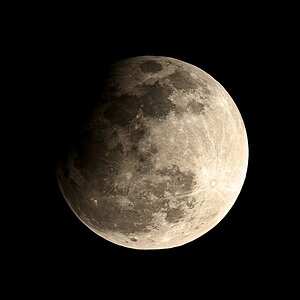 späte Mondfinsternis
