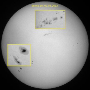 Sonne am 1.5.13