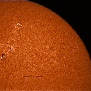 Fleckengruppe der Sonne in Halpha (06.07.13)