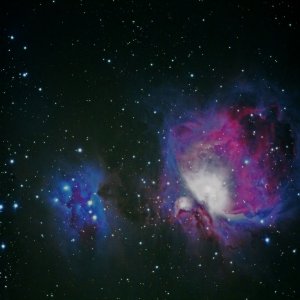 Noch mal fast das gleiche Bild M42 mit NGC 1977