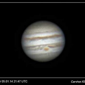 Jupiter mit C 9,25 EHD am 05.01.14 um 21:47 UTC