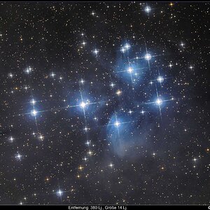 M 45 Plejaden mit TS APO 80-480