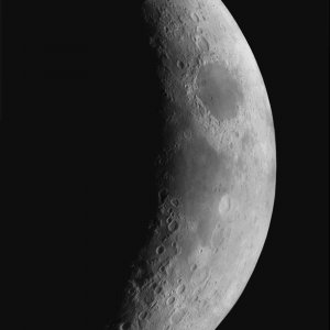 Mond als Mosaik mit Kompaktkamera am 4,5" Newton