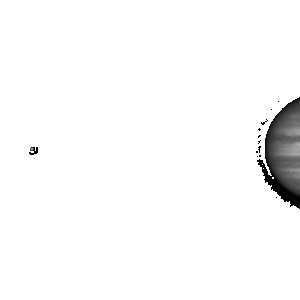 Jupiter Animation (2014-01-25) mit Ganymedschatten