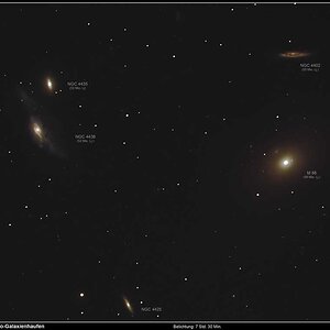 Zentralbereich Virgo Galaxienhaufen im C 9,25 Edge