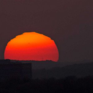 Untergehende Sonnenflecken