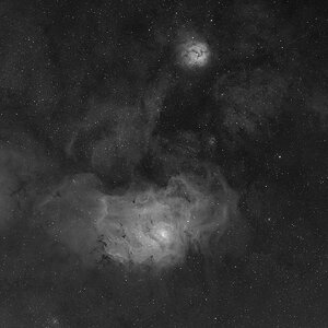 Lagunen- und Trifid-Nebel in Ha