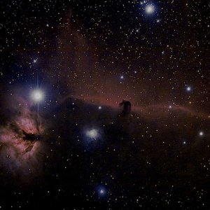 Flammennebel und Pferdekopfnebel