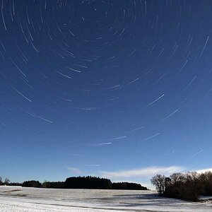 Winterlandschaft bei Vollmond