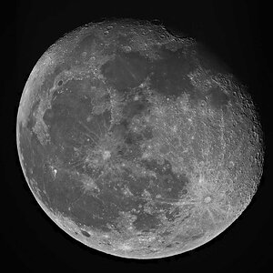 abnehmender 3/4 Mond
