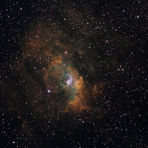 NGC 7636in leicht modifizierte Hubble Palette