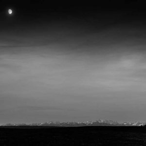 Mond über den Alpen - kleines Stimmungsbild in SW