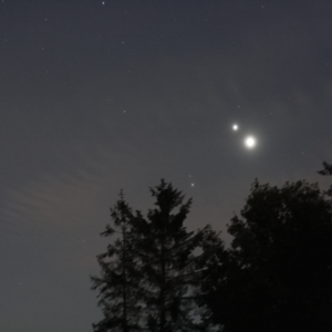 Venus-Jupiter Begegnung mit Hindernissen