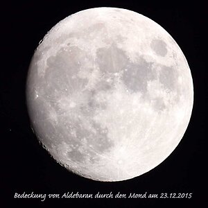 Aldebaran kurz vor der Bedeckung