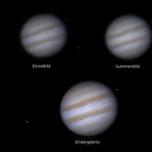 Jupiter mit Europa & Io am 29.01.16