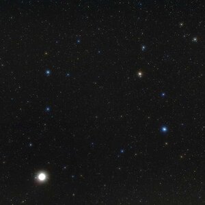 Sternbild Löwe mit Jupiter