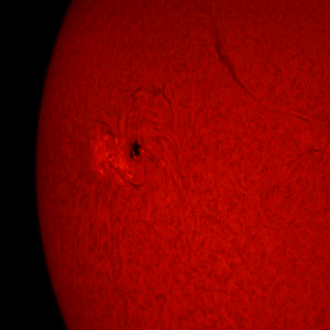 AR12529 am 10.April 2016 in H-alpha