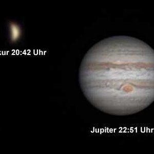 Merkur und Jupiter am 21.4.