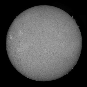 Sonne am 10.7.2016, 100/1000 Refraktor, D-ERF, PST