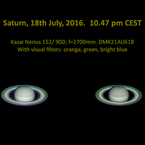 Saturn 18.7.16 mit Kasai Nerius 162/900