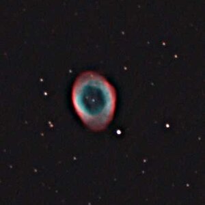 M 57 mit DSLR und 6 sec kurzbel.
