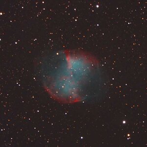 M 27 mit DSLR und 10 sec kurzbel.