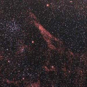 M38 + SH2-230: sehr kurze Wolkenlücke