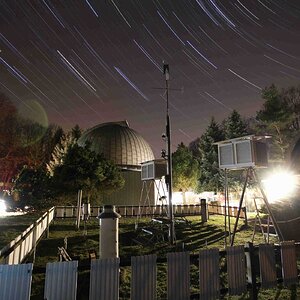 Startrailaufnahme vom Astronomietag