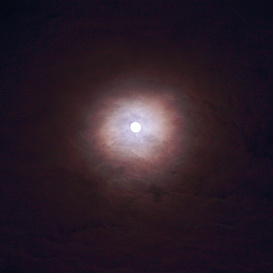 Vollmond mit Hof vom 1.2.2018