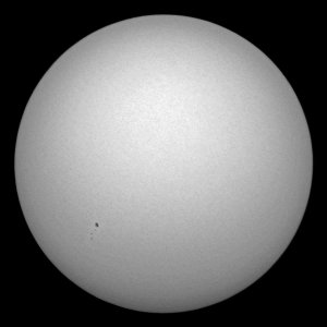 die Sonne heute Vormittag im Weißlicht
