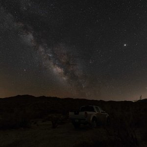 Galaxieaufgang in der Wüste