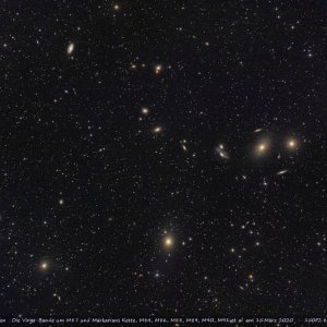 Die Virgo-Bande um M87 und Markarians Kette