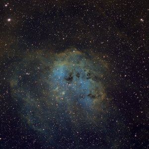 NGC1893-IC410 in Ha-OIII-SII als Hubble Palette