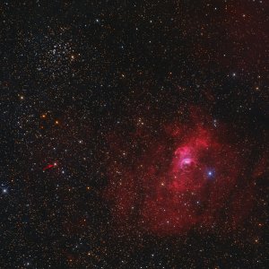Nova V1405Cas mit NGC7635 und M52