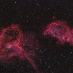 IC1848 & 1805 Herz- & Seelennebel