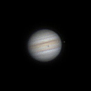 Schattenwurf von Io auf Jupiter