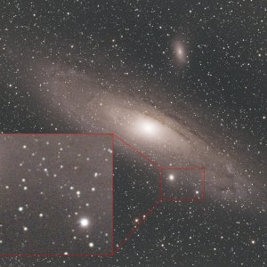 M31: was ist da mit HD3914 los (Staub auf Teleskop/Kamera/was sonst)?
