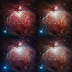 M42 vier Interpretationen des gleichen Objekts